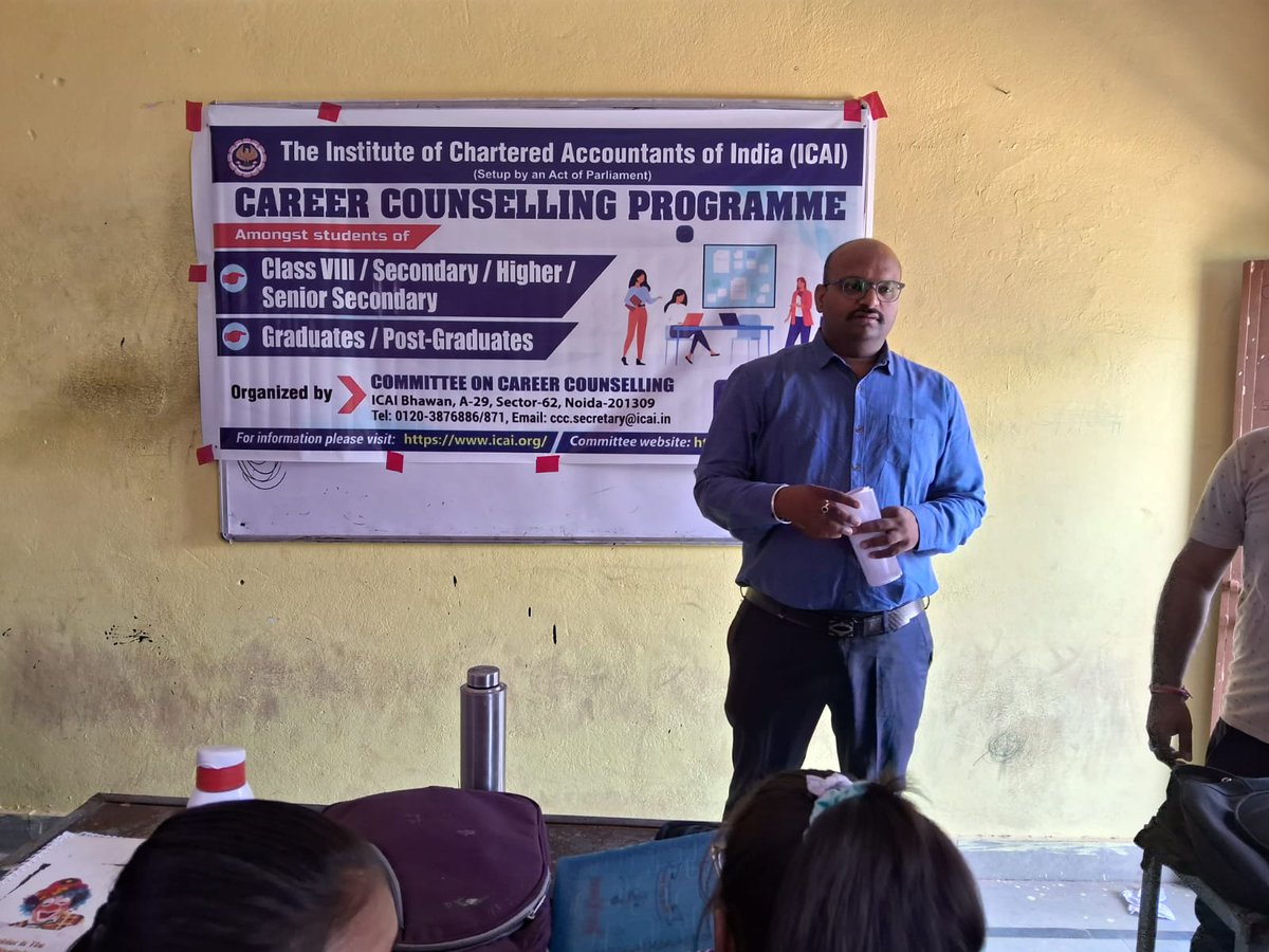 CaNikhar's tweet photo. @cccicai Career Counseling Session was organized for sanskar bharti sr. Sec. School bijoliya bhilwara for the students of Class – X to XII on 29th May, 2023. Career guidance given to the students. https://t.co/SPOTVMpGga