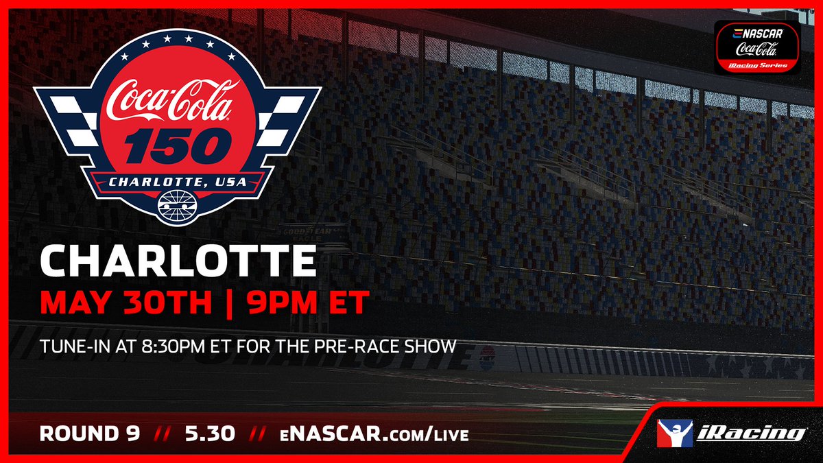 Still itching for some more Charlotte action?

We've got you covered with the Coca-Cola 150 tonight in virtual North Carolina. The road to $300,000 passes through "America's Home for Racing"!

eNASCAR.com/Live | 9p ET