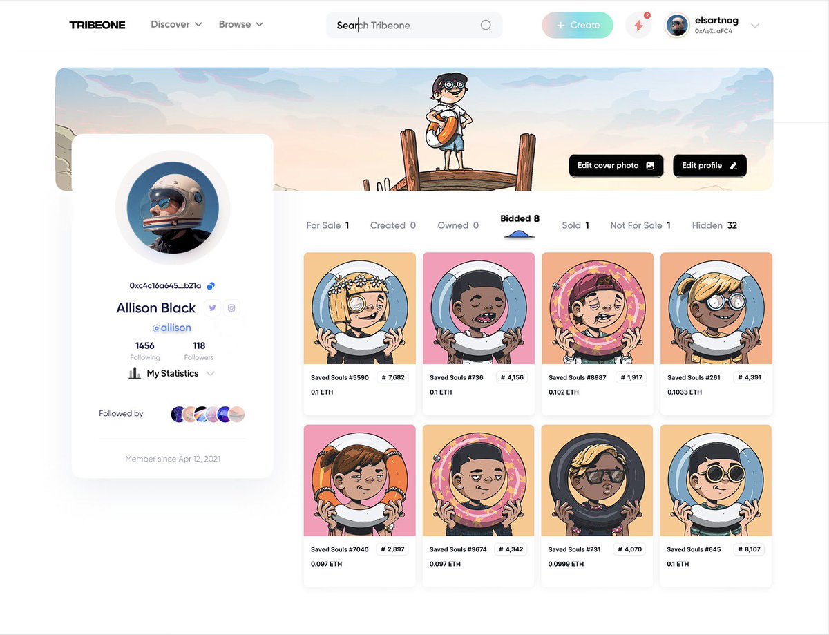 Haftalık NFT öne çıkanı!

<a href="/SavedSoulsNFT/">🛟 Saved Souls 🛟</a>, @OpenSea'de en çok trend olan #NFT koleksiyonları arasında yer alıyor ve 0.097 #ETH taban fiyatında işlem görüyor  👀

Web3 yolculuğunu anlayan bir topluluğa katılın #TribeOne finansal çözümler 📲 appv2.tribeone.io 💪