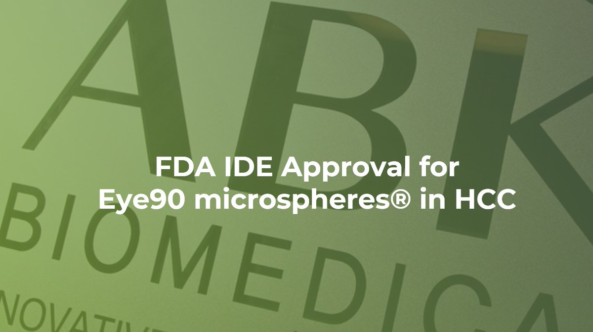 Amazing milestone for our incredible ABK Biomedical team! Click below to learn more! #Eye90 #FDAapproval #IRad #interventionalOncology
abkbiomedical.com/press-releases/