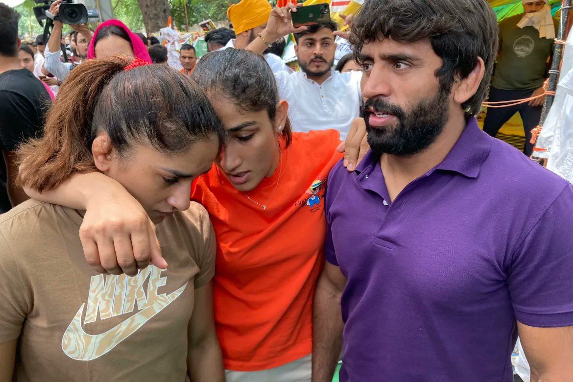 SHAME on India's rulers and those who are SILENT !!! 'These medals are our life and soul. We are going to throw them in the Ganges. After that there is no point of living, so we will sit on a hunger strike until death at India Gate' Sakshi Mallik, Vinesh Phogat.