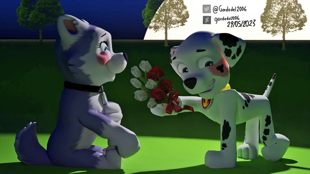 Gordodel2006's tweet photo. A Romantic Night
#Pawpatrol #Pawpatrolfanart #Marshall #Marshallpawpatrol #Everest #EverestPawpatrol #PAWPatrol #MarshallxEverest #EverestxMarshall #Evershall #Marsheverest #Ship #Shipping #Blushing #Nerveous #Shy #Blender #Blender3D #BlenderCycles #Night https://t.co/wZbI3K4tA8