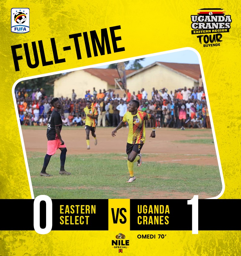 FULL-TIME! ⏰

Eastern Region Select 0-1 Uganda Cranes
⚽ Denis Omedi

📍 Irundu Township P/S Play Ground

#UgandaCranesRegionalTour