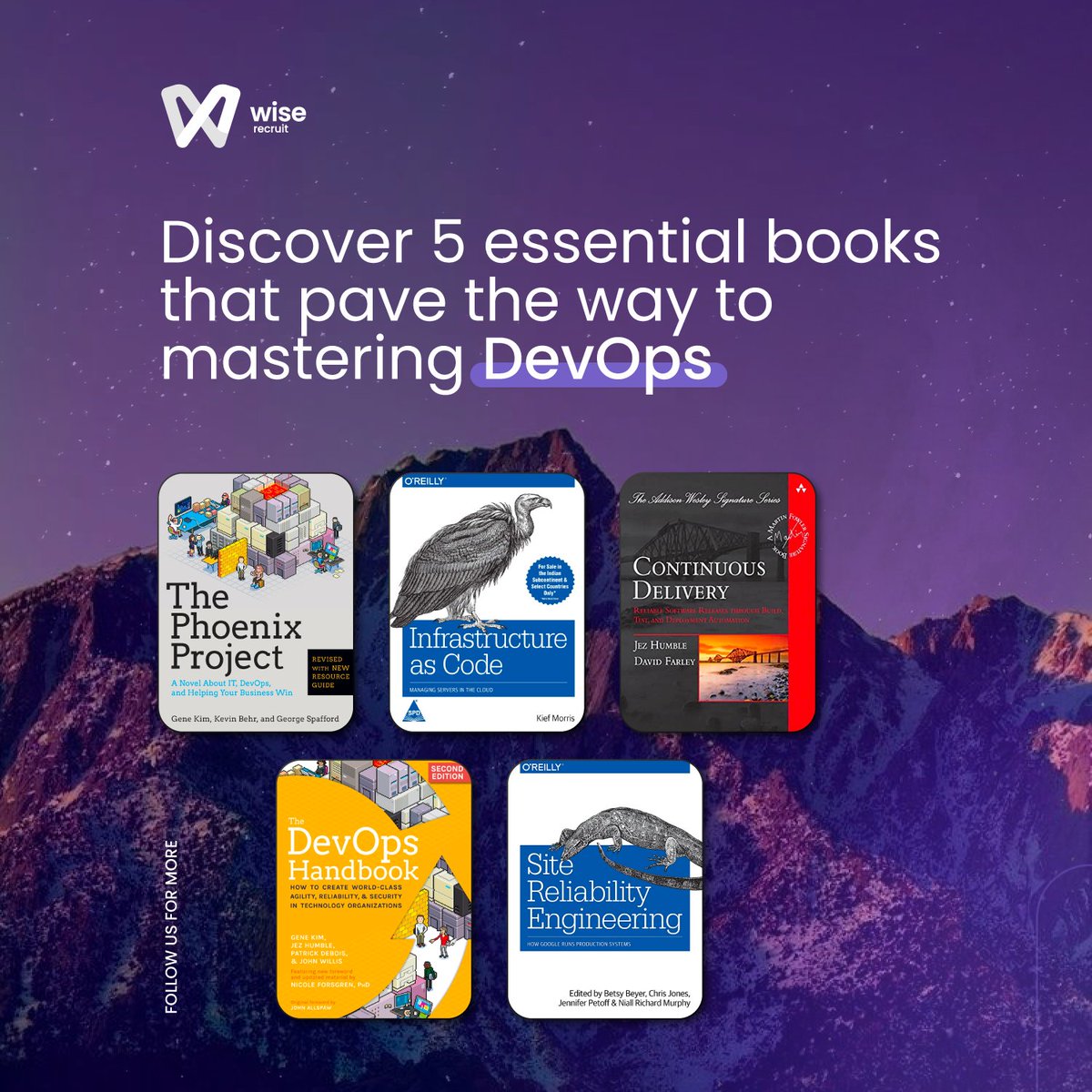 Discover the essential DevOps reads that will elevate your knowledge and empower your tech journey! 📚 Five highly recommended books to explore!

Happy reading! 📖✨

#DevOps #BookRecommendation #ContinuousDelivery #SiteReliabilityEngineering #InfrastructureAsCode
