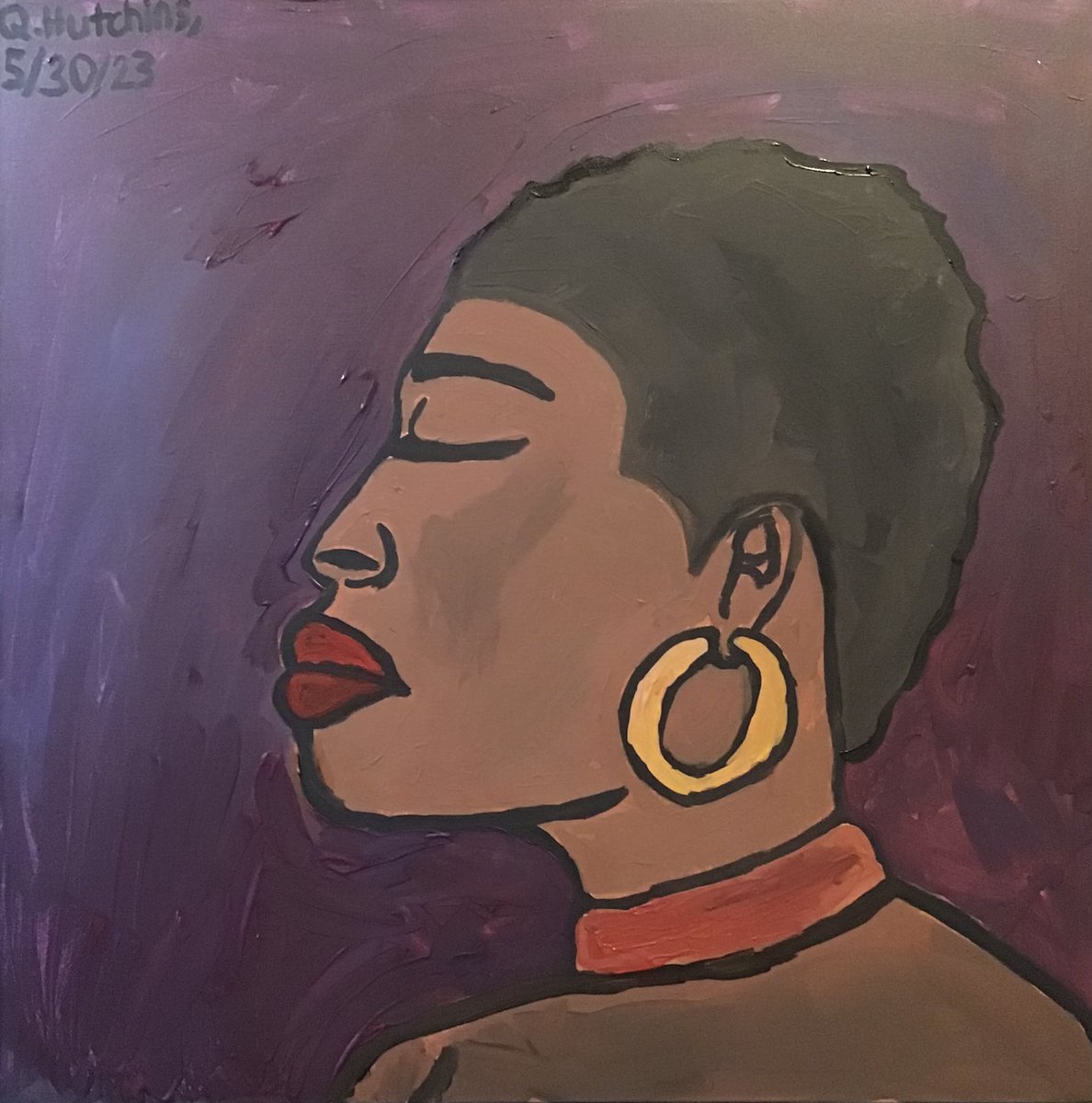 Untitled, Acrylic On Canvas, 24x24 stretched canvas, painted and signed by me. 
Price - $60
DM me if you’re interested in the painting. 

#blackwoman #AfricanWoman #BlackWomanArt #AfricanArt #BlackArt #BlackArtist #AfricanArtist #supportblackartist #supportblackbusiness