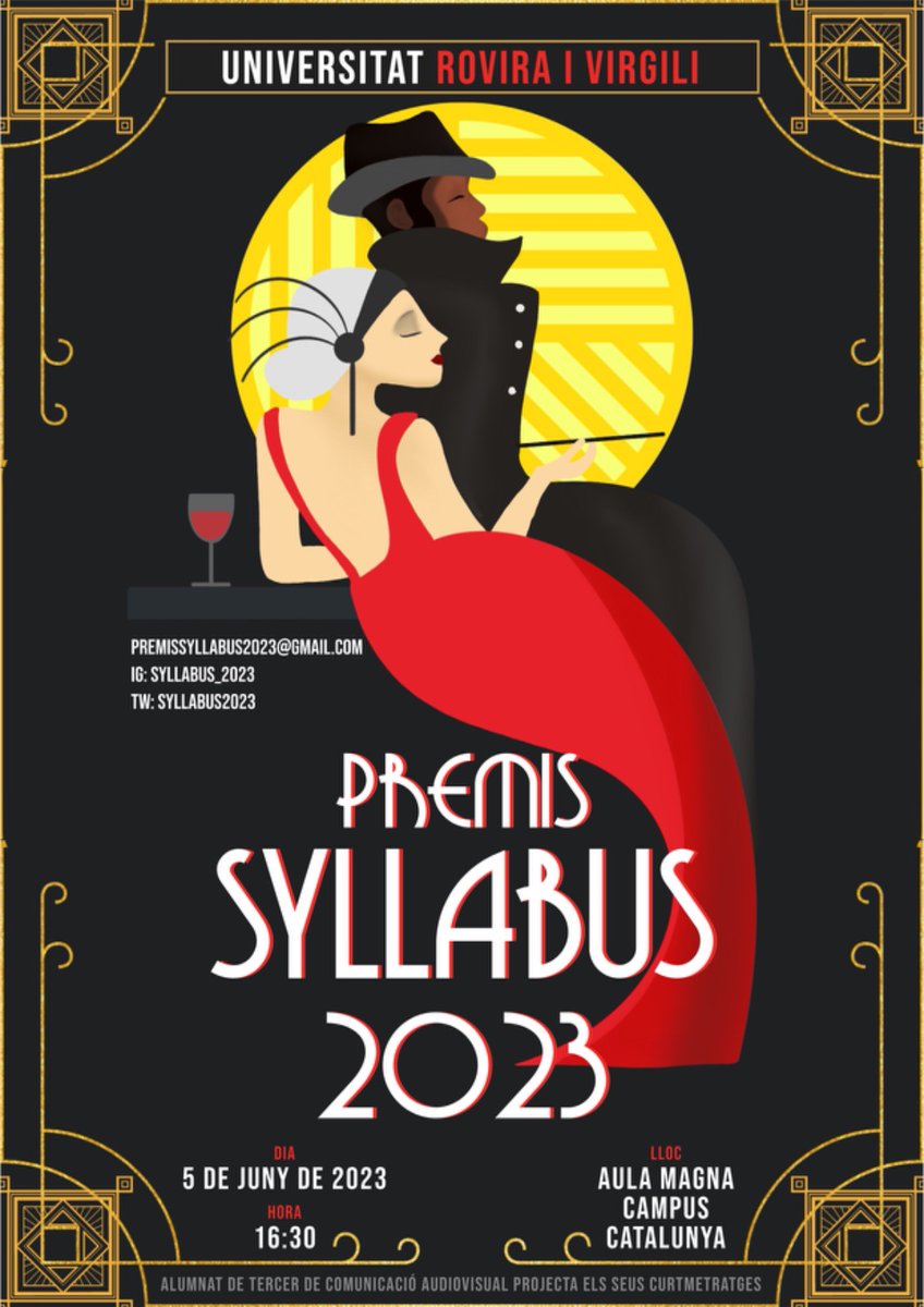 Us esperem a tots el 5 de juny a l'Aula Magna. T'ho perdràs?⏳#Syllabus2023 #viuelssyllabus #febredelcinema