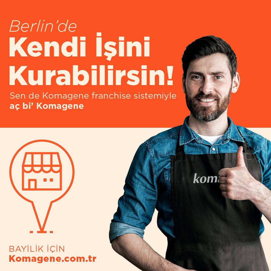 Türkiye'nin 1 Numaralı Franchise markası Komagene Çiğ Köfte ile sen de kendi işini kurabilir franchise sisteminin avantajlarından yararlanabilirsin!  

#Komagene #Franchise #Almanya