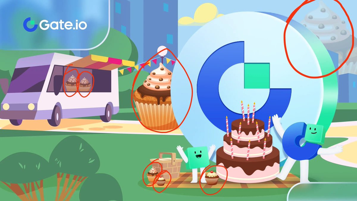 Cryptomilo222's tweet image. Ans: 7 cupcakes 

#10YearsOfGateio  #GateioTurns10