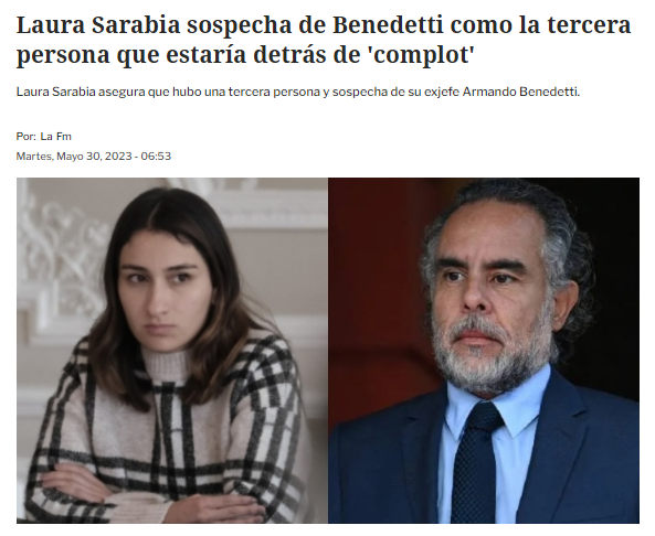 Enrique_GomezM's tweet photo. Pero qué maravilla, ¿ahora estamos ante un complot, según Laurita? No señores, la @FiscaliaCol debe determinar quién dio la orden de detener de manera ilegal a Marelbys Meza, exniñera del hijo de Laura Sarabia (@laurisarabia). Ya conocemos las mañas de este desgobierno: quieren quitar el foco sobre el abuso que sufrió la señora Meza y llevarlo al plano de que fue un mandado.