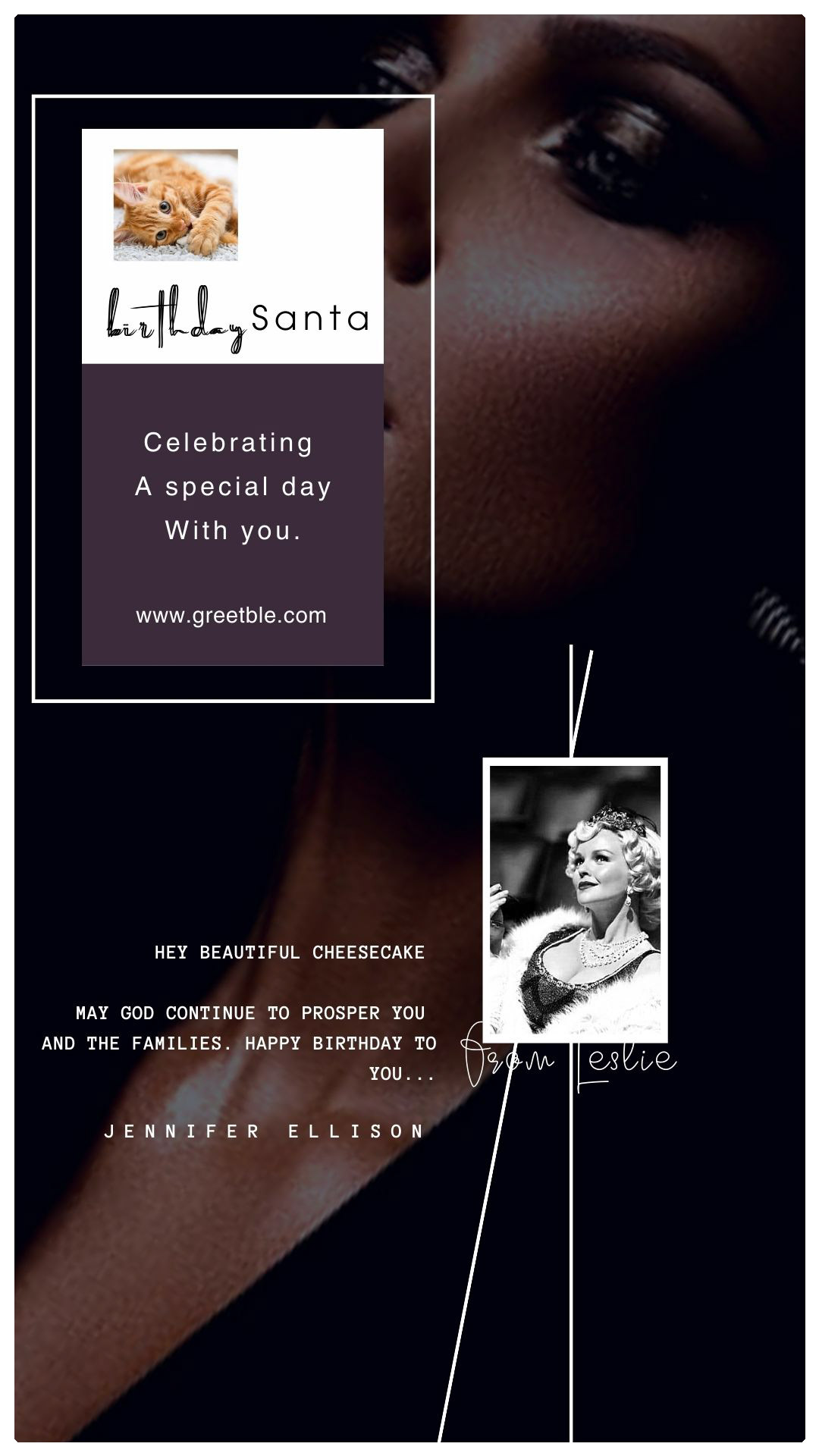 HAPPY BIRTHDAY       TO JENNIFER ELLISON 

FROM  