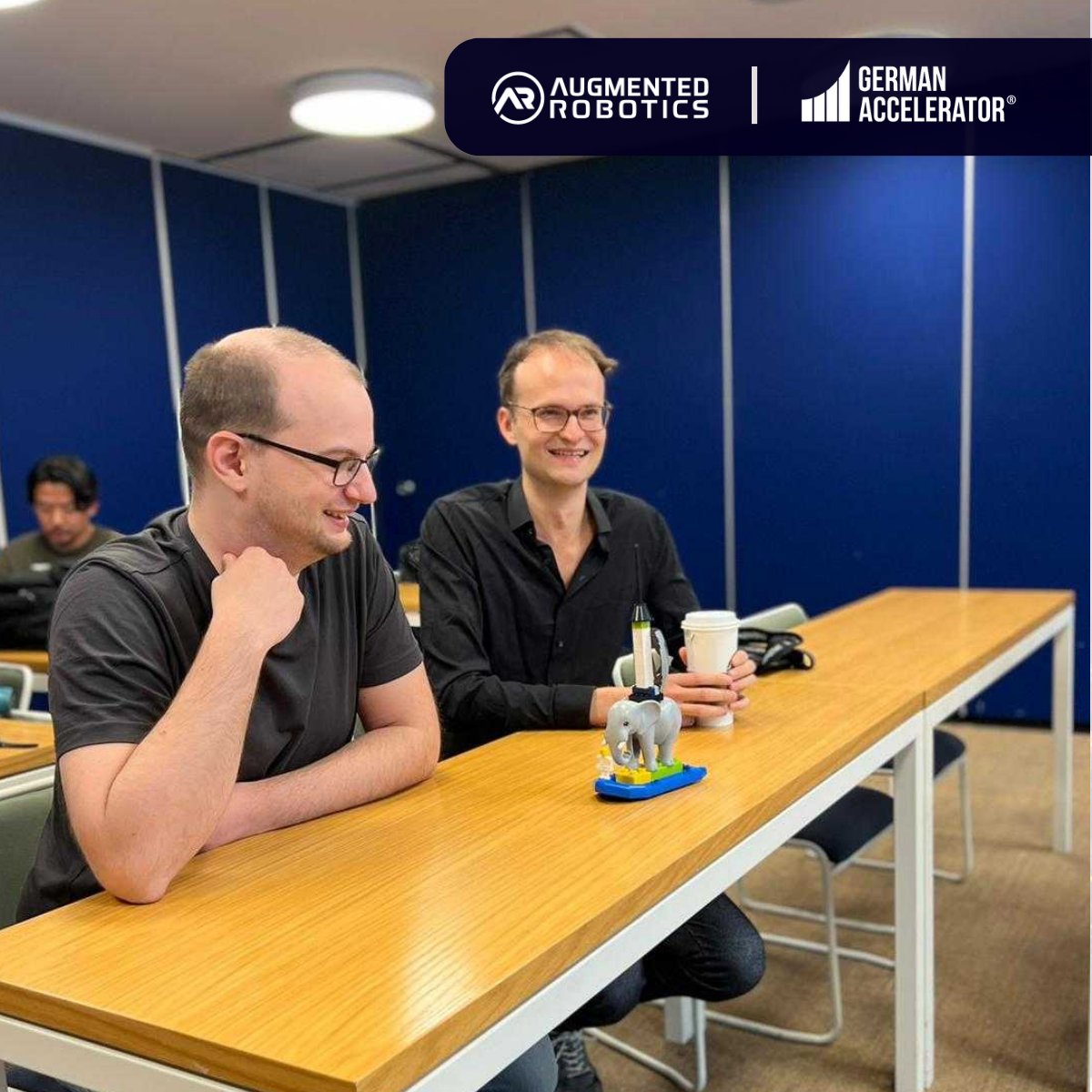 AugmentRobotics's tweet photo. ✨️Memories, connections, and #LEGO!
Our founders Tony and Patrick had a blast in #SouthKorea at the “Lego Serious Workshop” by @GAccelerator. Check out their unforgettable journey! 🌏🤖

#germanaccelerator #businesstrip #augmentedrobotics #roboheart #zombiecrasher https://t.co/qQQIxFFNMB