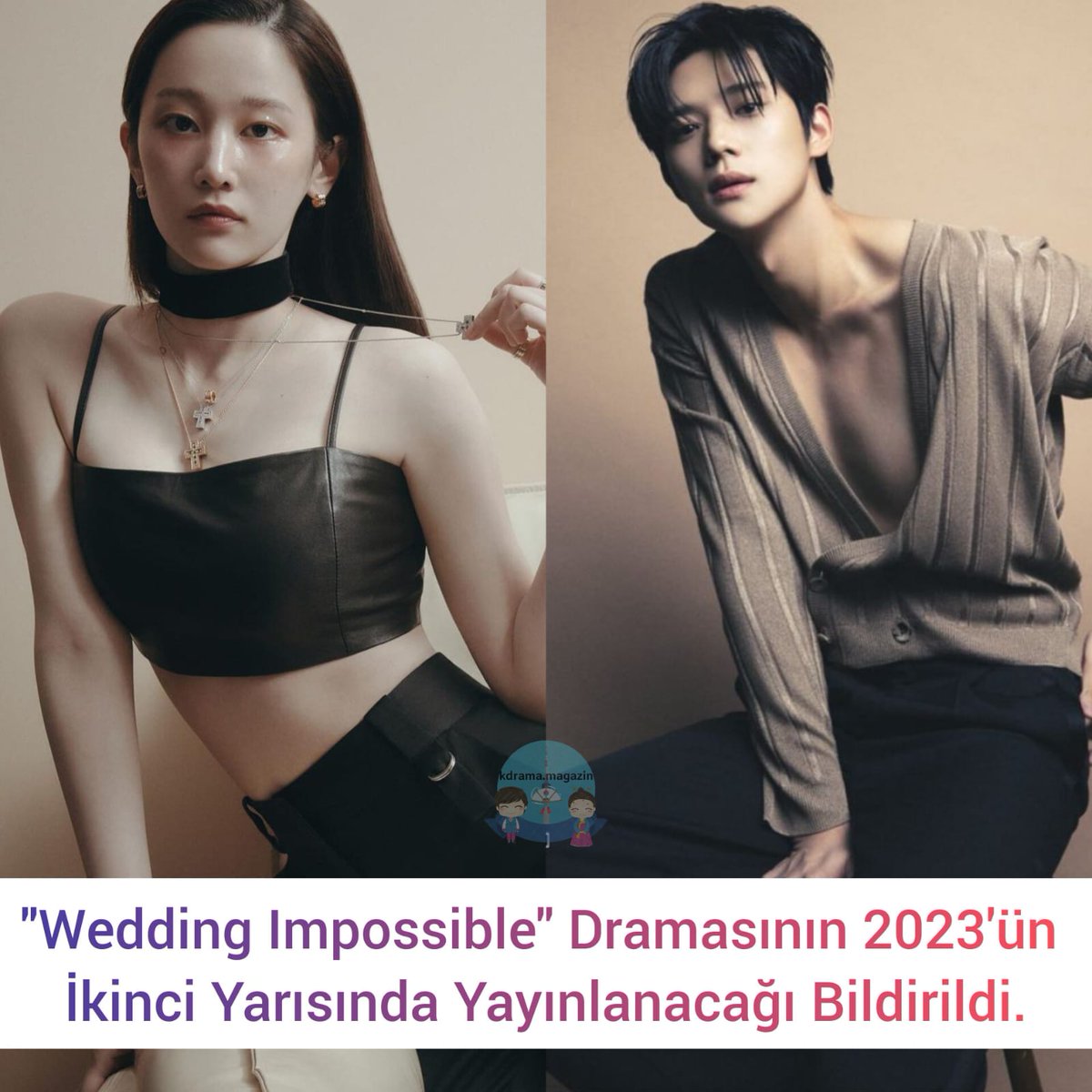 #WeddingImpossible Dramasının 2023'ün İkinci Yarısında Yayınlanacağı Bildirildi.

🍿Sahte bir evliliğe hazırlanan aktris hakkında.

➡️Pazartesi/salı günlerinde yayınlanması planlanıyor.

#JeonJongSeo #MoonSangMin