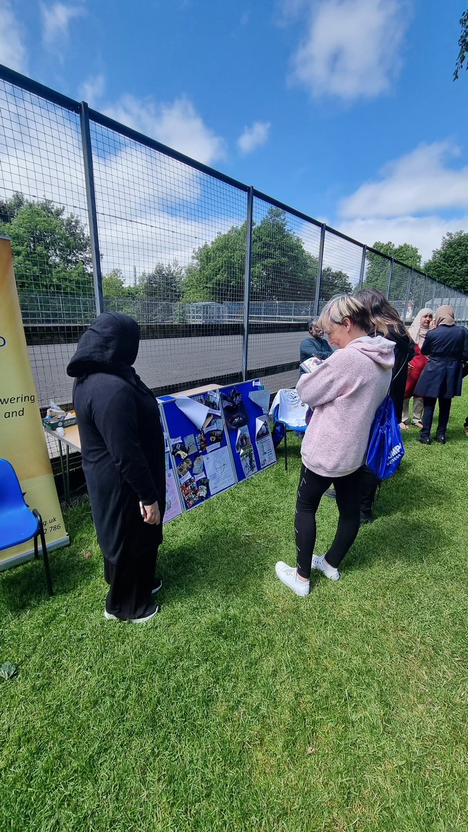 BameConnect's tweet photo. Fantastic family event in lovely Werneth park. Lots of fun activities encouraging people to #MoveMoreFeelBetter #zumba #yoga #walk #Oldham we enjoyed trying out the new gym equipment @WeActTogether @community_oak @YHOldham @YuvanisF @GmWalks @PTunited @CllrFida @Shoaboldham https://t.co/oJqeGpPl9U
