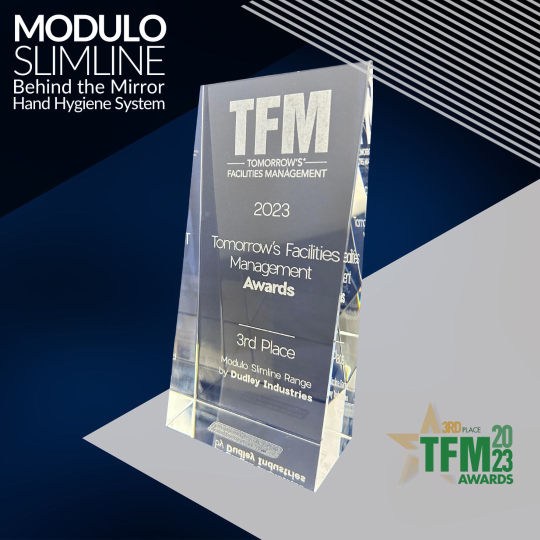 Huge thanks to everyone that voted in the <a href="/TomorrowsFM/">Tomorrow's FM</a>  Product of the Year awards.  Our shiny trophy arrived today!

We're incredibly grateful for this honour and to see our product range recognised by our customers and the wider industry.

#3rdplace #productdesign #washrooms