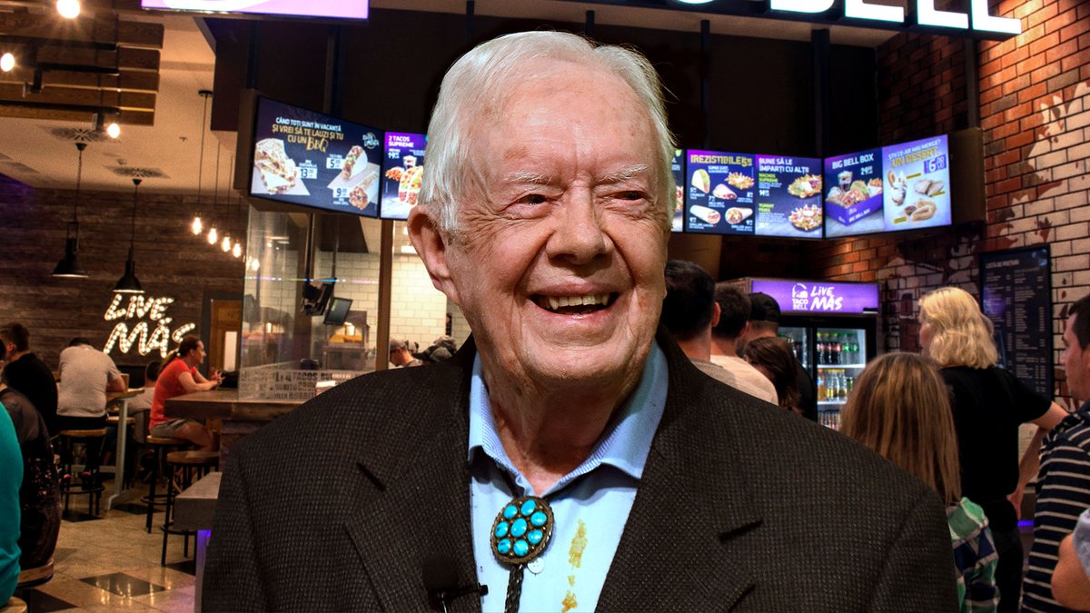 RT @TheOnion: Jimmy Carter Embarks On Quest To Eat At Every Taco Bell In America https://t.co/naM0apr6Yn https://t.co/w9hPbTnEgu