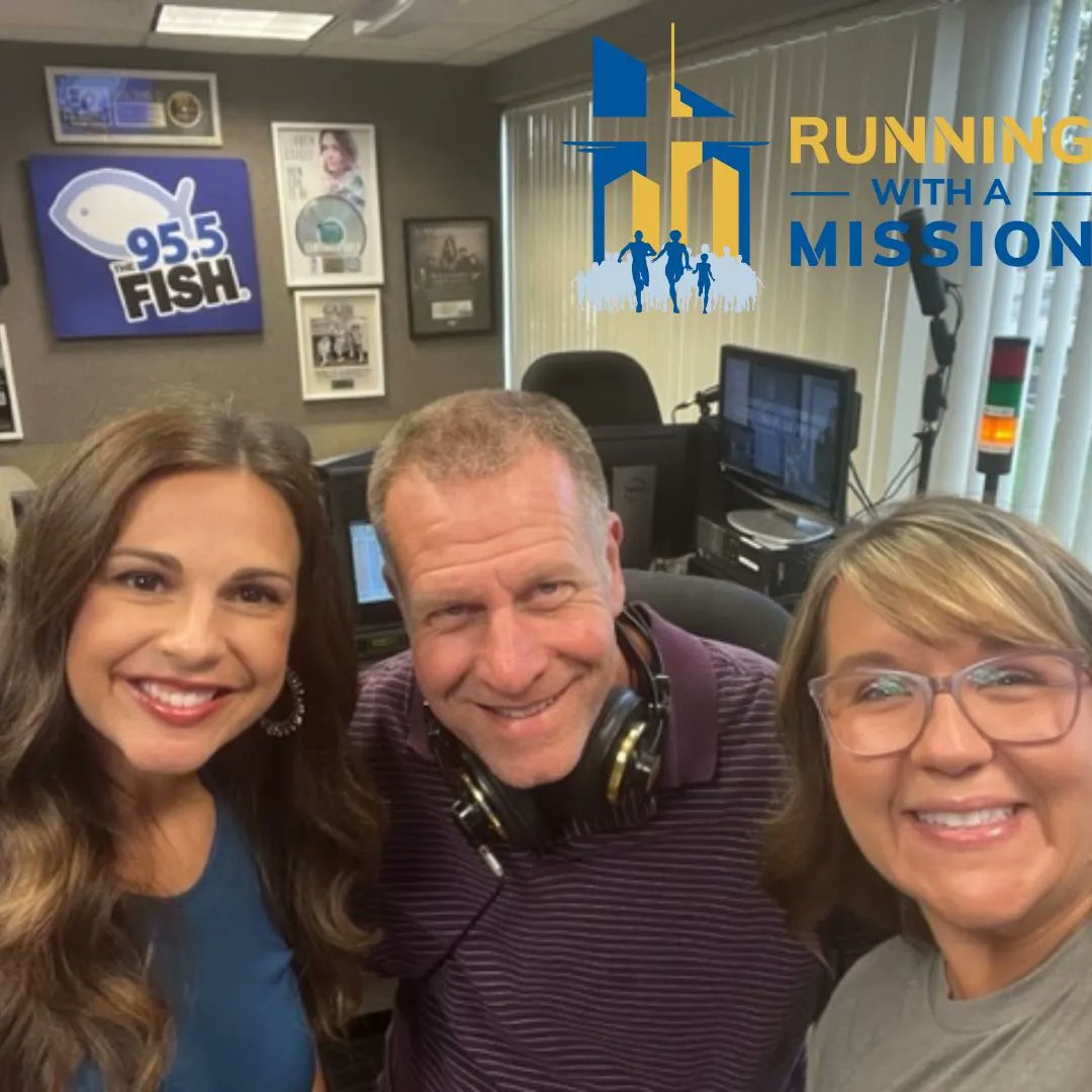 It was a great morning spending time with Len and Sara <a href="/FishCleveland/">95.5 The Fish</a> to announce our partnership for Running with a Mission! <a href="/SaraCarnes/">Sara Carnes</a> will join us for the 1-mile walk so register before our Early Bird Prices end tomorrow! buff.ly/2PqyknX