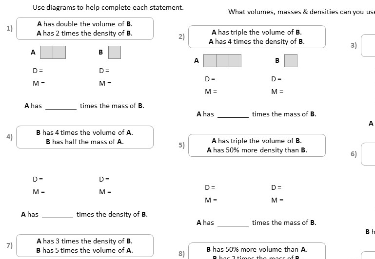 New! More resources for Pressure, Force &amp; Area, and Density, Mass &amp; Volume!