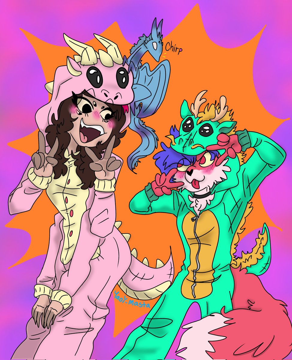 Yaoi_masta's tweet image. #aprilmonth~ Dragons~
@KozyNDead onesies, her baby dragon with pan~♡♡

@HazbinOcGallery #HazbinHotel #art #HazbinHotelOC #onesies #hhoc #arts #dragononesies #ArtistOnTwitter #digitalart #Digital #DigitalArtist #artist #artists