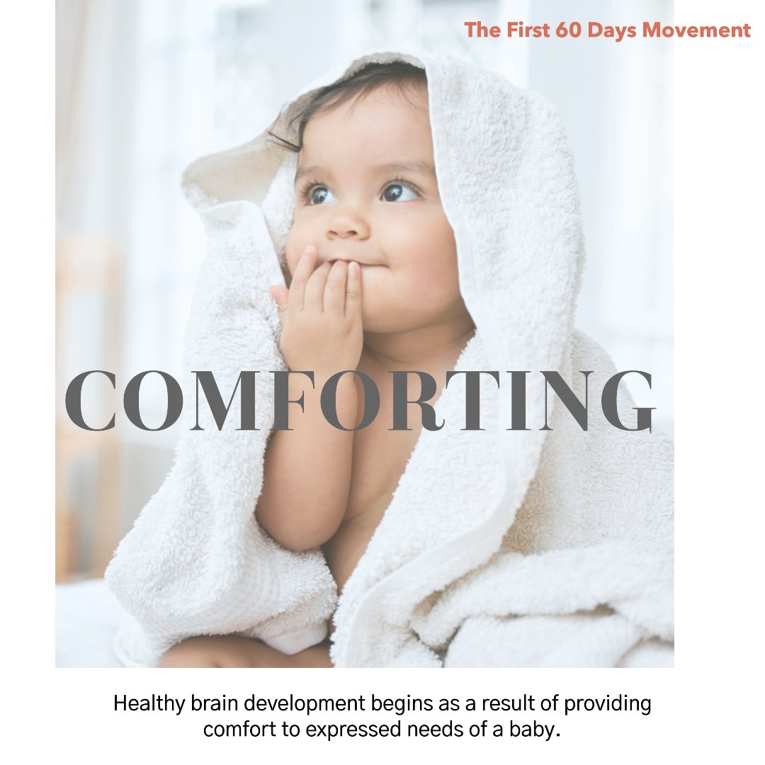 Comforting the needs of a #baby is crucial for healthy brain development. It helps them feel safe, reduces stress, builds trust, establishes a secure #attachment and promotes overall well-being. It also stimulates their senses. This all contributes to forming vital brain