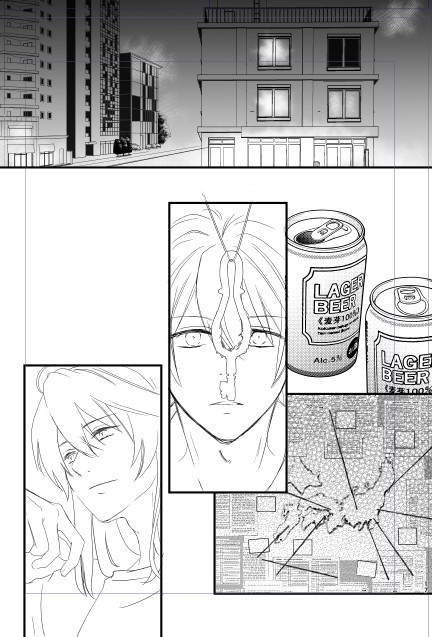 過去の自分にエルボーかましたい下描きでしたが
バカ面倒臭いページに手をつけたので今日は偉かったです(セルフ加油) 