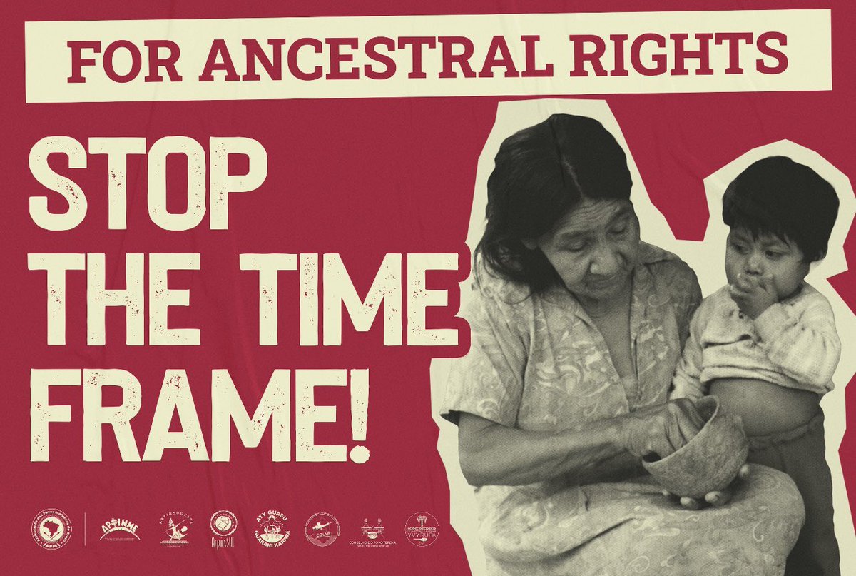 In solidarity with Indigenous Peoples across Brazil, we must stop the genocidal attacks by the Brazilian congress voting on #PL490 today. #DemarcaçãoJá #PL490NAO #MarcoTemporalNao #StoptheTimeFrameTrick