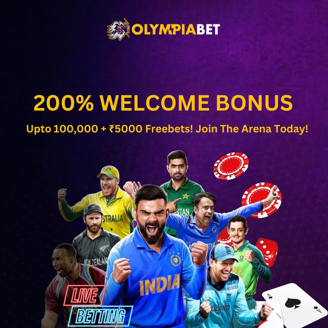 🔥 Get ready for an unbeatable offer! 🤑🎁
💯 Claim your 200% Welcome Bonus up to 100,000 + ₹5000 Freebets! 🎉✨

🌐 Don't miss out on this incredible opportunity! 🚀
📲 Visit our website and claim your bonus: olympiabet.com 💯✅

#Olympiabet #WelcomeBonus #AndWinBig 🎉