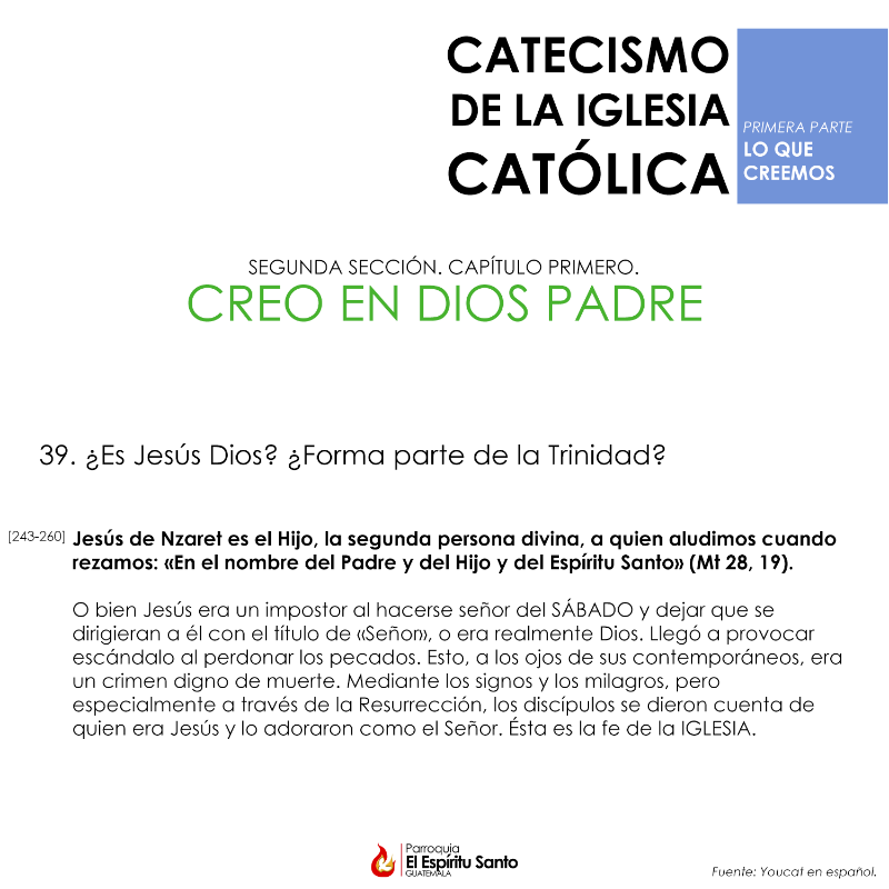 Del Catecismo.
Jueves, 08 de junio de 2023

#SomosLasCharcas #SomosSalesianos #Salesianos #Católico #Catecismo