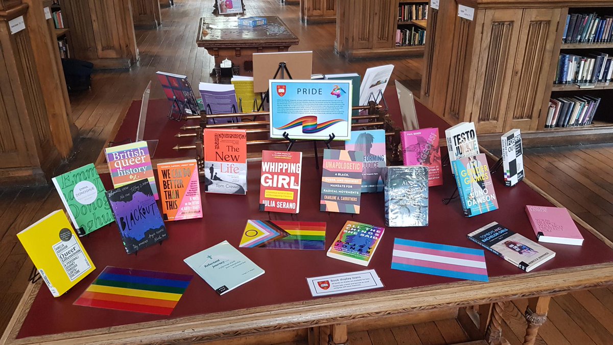 To celebrate <a href="/oxfordpride/">Oxford Pride</a> and #pridemonth2023 at <a href="/MansfieldOxford/">Mansfield College, University of Oxford</a>, we have put together a book display which hits every letter from L, G, B, T, Q, and +! 

Come and have a look in the Main Library. Please borrow as usual.
