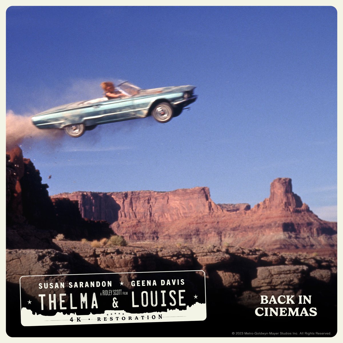 THELMA & LOUISE is back on the big screen in a sizzling new 4K restoration! 🏜🚘👢 bit.ly/thelmalou4k