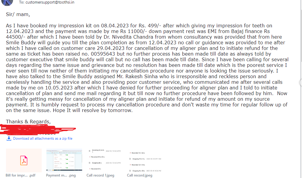 MontyC05's tweet image. #toothsi  AMPA Orthodontics Pvt. Ltd. company with very misguiding and providing poor service and when asking for refund of money always elude .Don't buy the product tooth aligners from such company there are many victims who have been in same situation #AnushkaSharma #ViratKohli