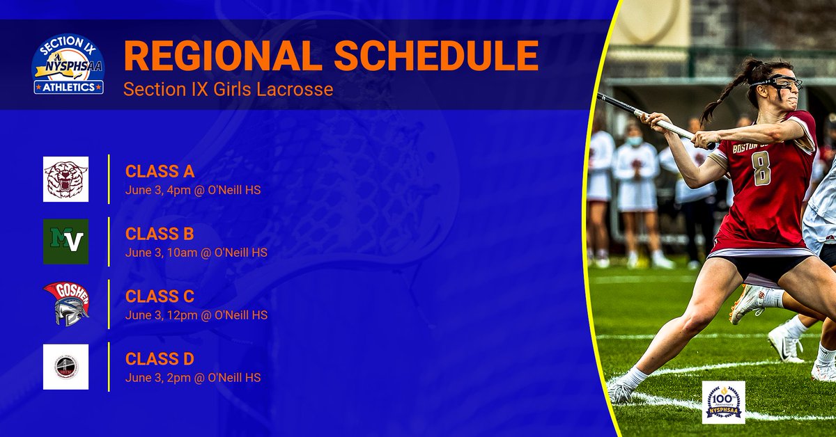 Updated times for Girls Lacrosse Regionals on 6/3 @ James I. O'Neill HS.  <a href="/KHSTigerNation/">KHS Tiger Nation</a> <a href="/GCSDAthletics/">Goshen Athletics</a> <a href="/JIOATHLETICS/">James I. O’Neill Athletics</a> #minisinkvalley