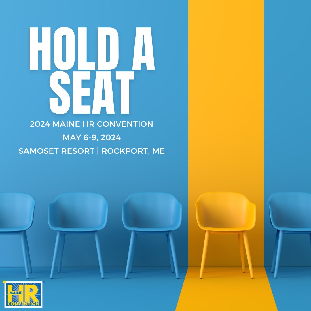 Hold a seat for #MEHRC24! Email info@strategichrus.com, mark the subject line 'Hold a Seat Maine HR Convention!' and in the text provide the name(s) and email addresses of anyone joining the list.