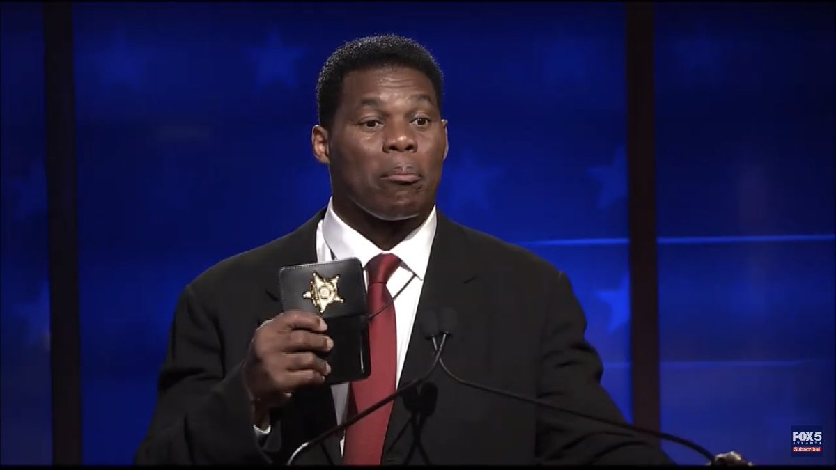 Remember when @HerschelWalker pulled out a deputy badge at his debate with Warnock?

Possibly the most hilarious moment of the midterm debate cycle.