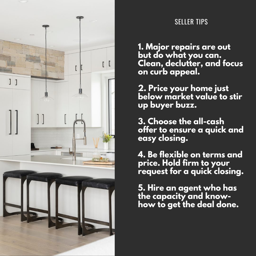 Here are some tips I give my clients to speed up the selling process: 🏡

#chicagorealtor #chicagorealestateagent #chicagorealestate #realestateagent #chicago #realestatefamily #chicagobrokerage #chicagorealestatefirm #realtor #realestate #realtormotivation  #chicagobroker