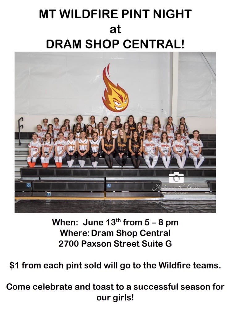 Save the date
June 13, Tuesday, 5-8pm
Pint Night at the Dram Shop
Help support our girls softball program by coming in an buying beer 🍺. 
Also, stop by Big Dipper (next door) for the kids.
$1 sold goes to the MT Wildfire Teams

It’s for the kids
#Beer #Softball #Missoula
