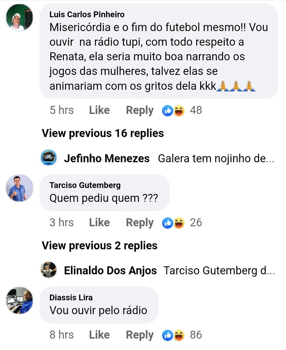 JefinhoMenes's tweet photo. Um experimento:
Apareceu no meu feed uma postagem sobre a Renata Silveira.

Esses são os primeiros comentários mais relevantes.

Agora, no próximo tweet, vamos ver literalmente a primeira postagem no feed de cada um dos perfis:

🧶 https://t.co/btvGKXoWVN