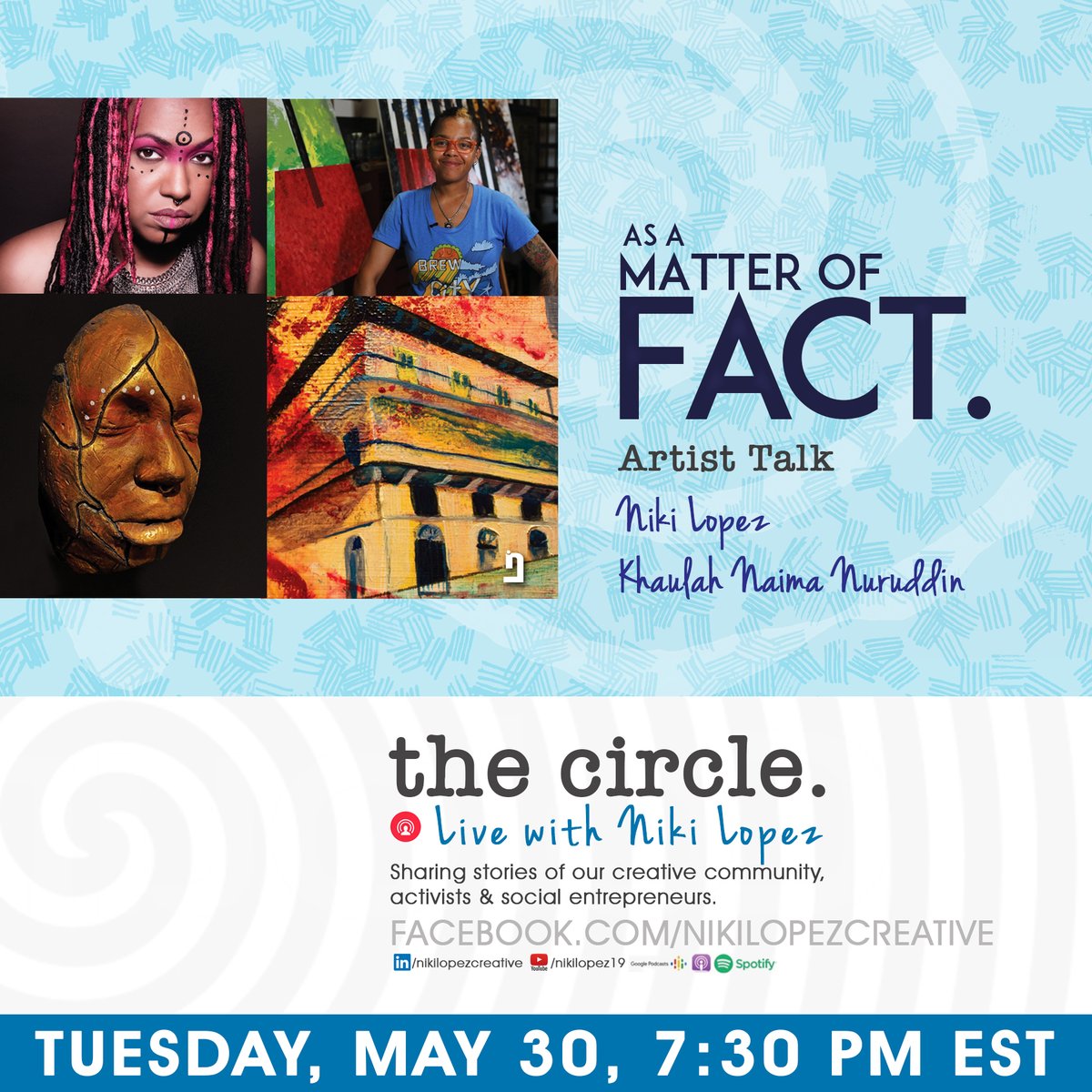 5/30 Reminder: VIRTUAL Artists Talk on The Circle 7:30 PM EST - mailchi.mp/12a19347d5e4/4…