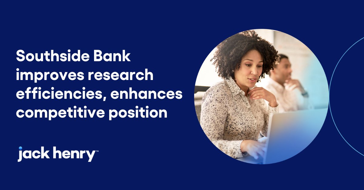 JH_Fintech's tweet image. Texas-based Southside Bank was facing efficiency challenges because of data silos that were created from three acquisitions. jkhy.co/3N2DN37 #communitybank #dataconversion