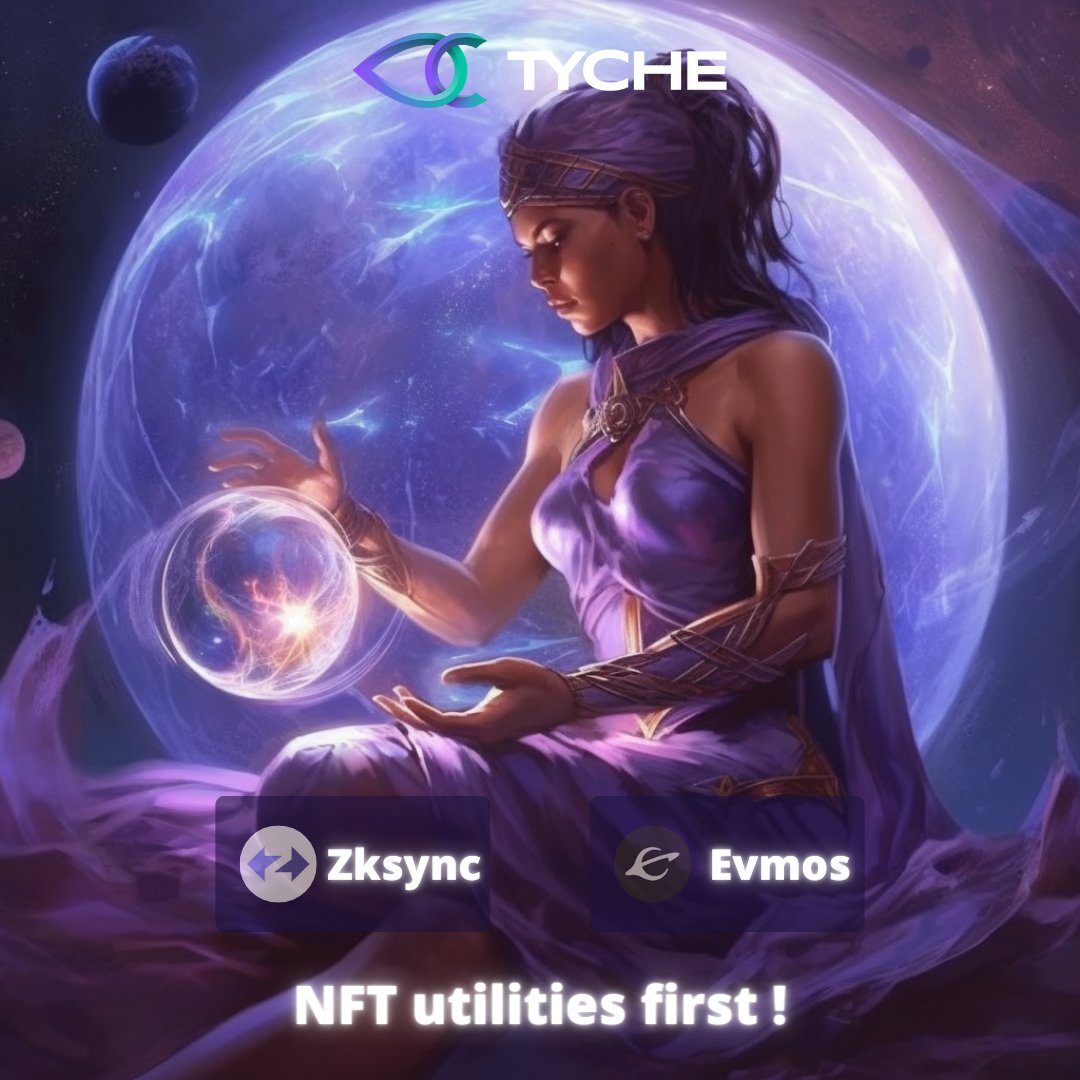 Tyche Protocol (@tychezone) on Twitter photo Our NFT have multiple utilities, you'll even have to choose !
🔸Staking
🔸Lending
🔸Revenue sharing
🔸Governance
And Icing on the cake, Airdrop :
🔸$TYCHE token
🔸$ZKDX token from <a href="/zkDXio/">zkDX | L2 Networks</a>
🔸$ZETH token from @zethan_dao
What are you waiting for to mint ?
tyche.zone Our NFT have multiple utilities, you'll even have to choose !
🔸Staking
🔸Lending
🔸Revenue sharing
🔸Governance
And Icing on the cake, Airdrop :
🔸$TYCHE token
🔸$ZKDX token from <a href="/zkDXio/">zkDX | L2 Networks</a>
🔸$ZETH token from @zethan_dao
What are you waiting for to mint ?
tyche.zone