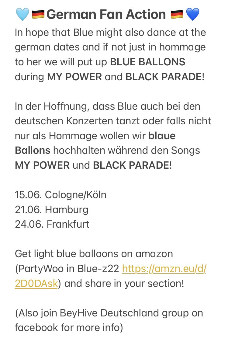 julesmummdry's tweet photo. 🩵🇩🇪German BeyHive🇩🇪🩵 Fan action happening on all 3 german RWT dates! #RWT2023 #beyhivegermany https://t.co/tx2T0jFW9w