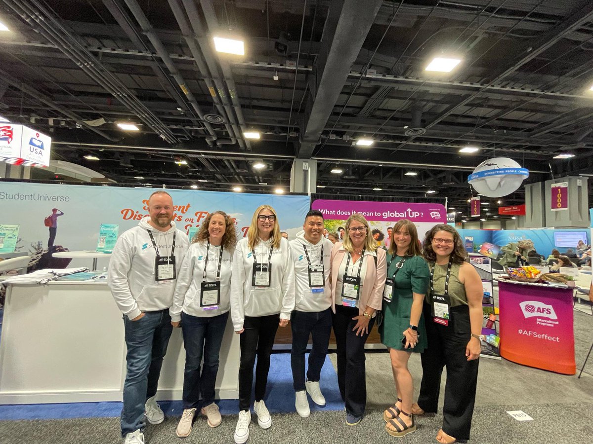 A shout out to all #NAFSA2023 people: come join our happy hour by the booth P815 together with @StudentUniverse! 

#nafsa75 @NAFSA #afseffect