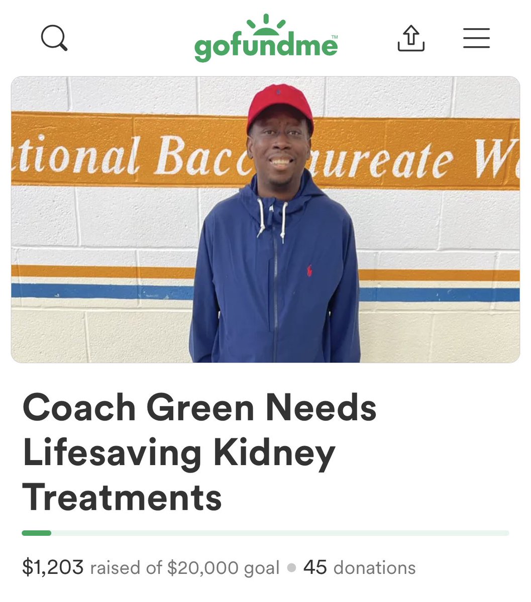 Everyone‼️

Please go ahead and do the right thing and help out Coach Green💚 He’s done everything he can for us so let’s return the favor by giving back to him🙏🏽 <a href="/iam_coacht803/">Coach Tee Green</a> 

gofund.me/4e2ca0e7