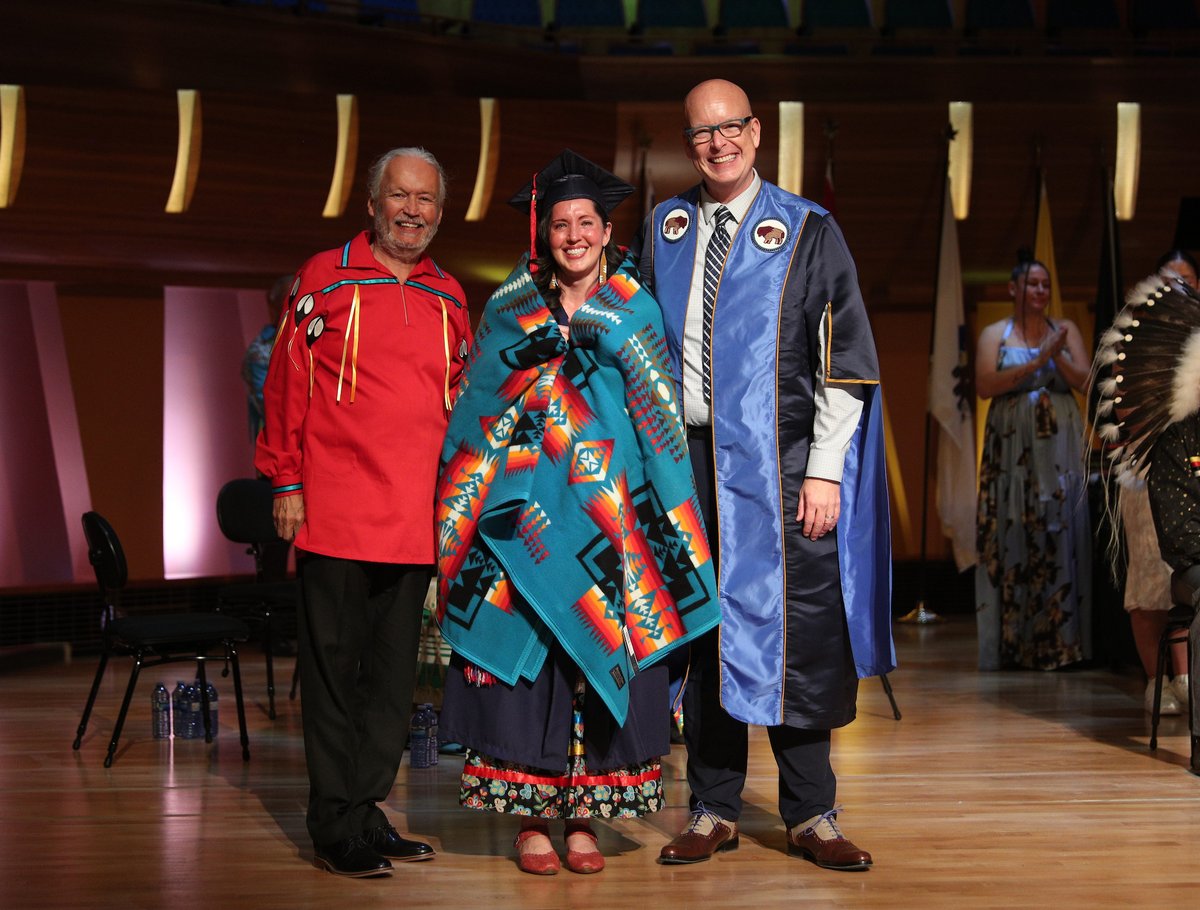 TimRahilly's tweet photo. Convocation week at MRU began today with the Indigenous Honoring Ceremonies to recognize Indigenous graduates' hard work and celebrate with family and the community. Congratulations graduates! #MRUgrad https://t.co/HtVxvNKDXk