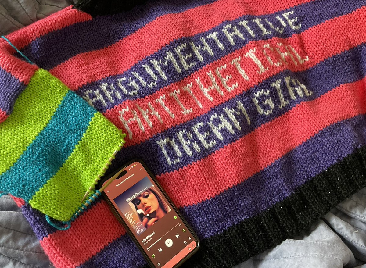 It hits different when you’re knitting a hits different seater while listening to hits different #MeAndKarma <a href="/taylornation13/">Taylor Nation</a> <a href="/taylorswift13/">Taylor Swift</a>
