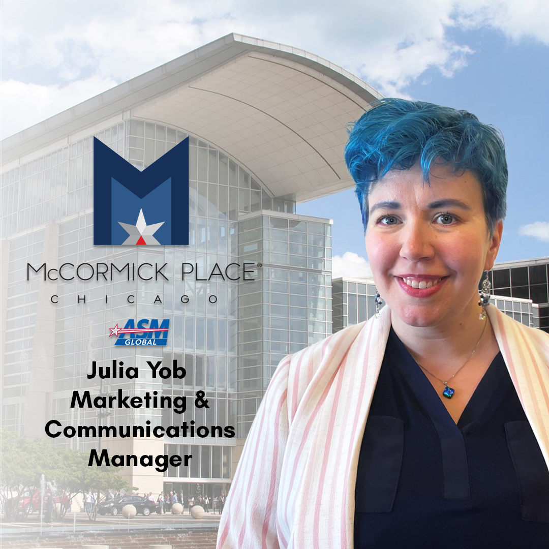 McCormick_Place's tweet photo. .@McCormick_Place and @ASMGlobalLive would like to welcome our newest team member Julia Yob as the Marketing & Communications Manager.
If you want to join our team, visit https://t.co/SyVQfbn1L9
#McCormickPlace #ASMGlobal #MPEA #WelcomeToTheTeam https://t.co/iMmnbSMWyd