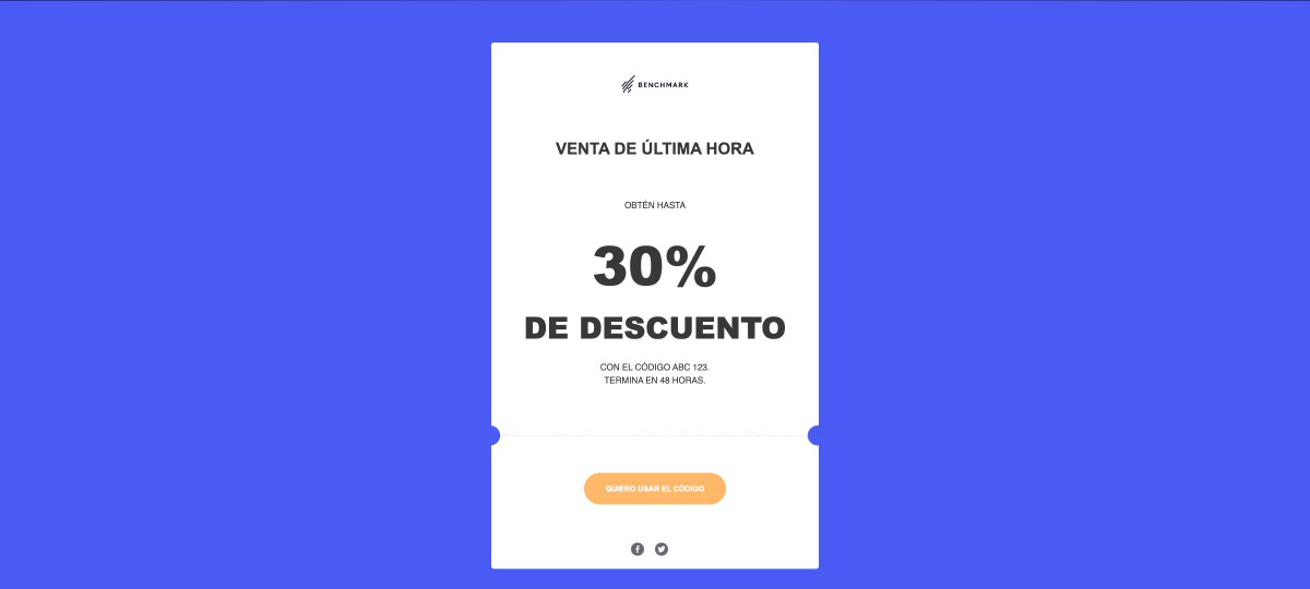 Crea esta sencilla pero efectiva campaña en menos de 10 minutos con Benchmark, si no tienes una cuenta crea una gratis ahora. Haz clic aquí para ver el miniwebinar youtu.be/wcyXNQCF_tY 🎥 #miniwebinar #Emailmarketing #marketingtips