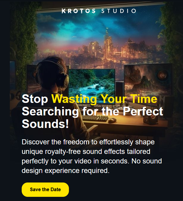🤨🤨 #sounddesign  #gameaudio #Krotos  Not sure if this is in the territory of AI, but curious ad in the context of advanced processing no less. The ad caught me eye, it worked :P