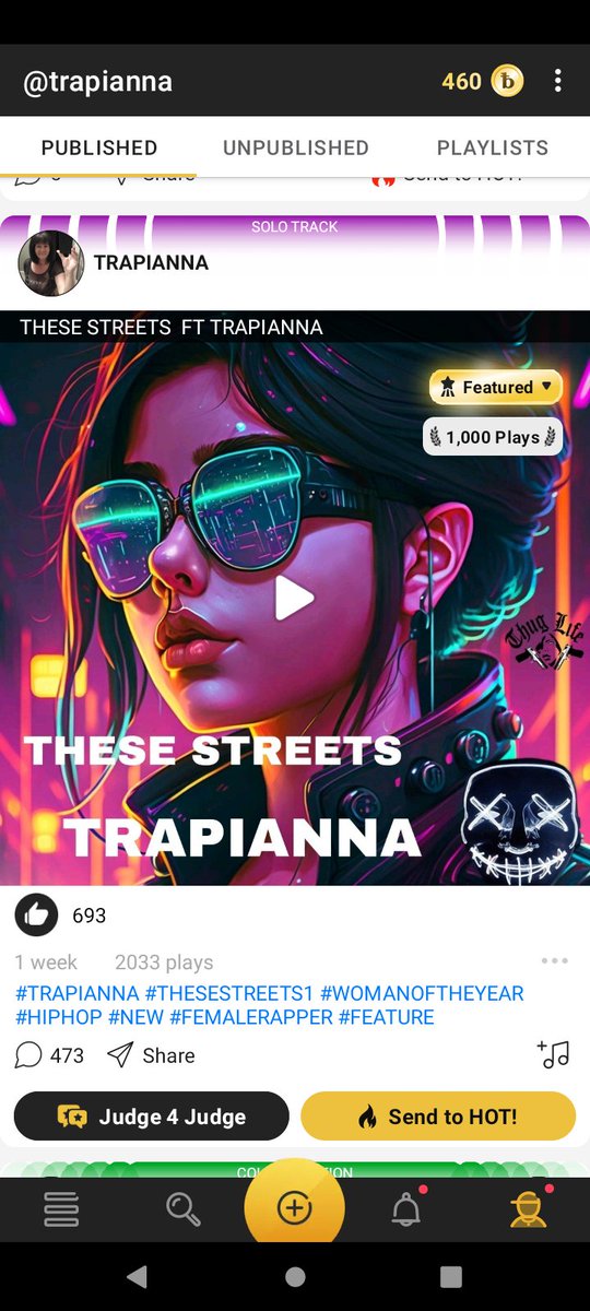 Trapianna47's tweet photo. THANK YOU 🙏 RAP FAME FOR FEATURING MY SONG @Rapfame3 @rapfame_app https://t.co/TGjaN6ByYX