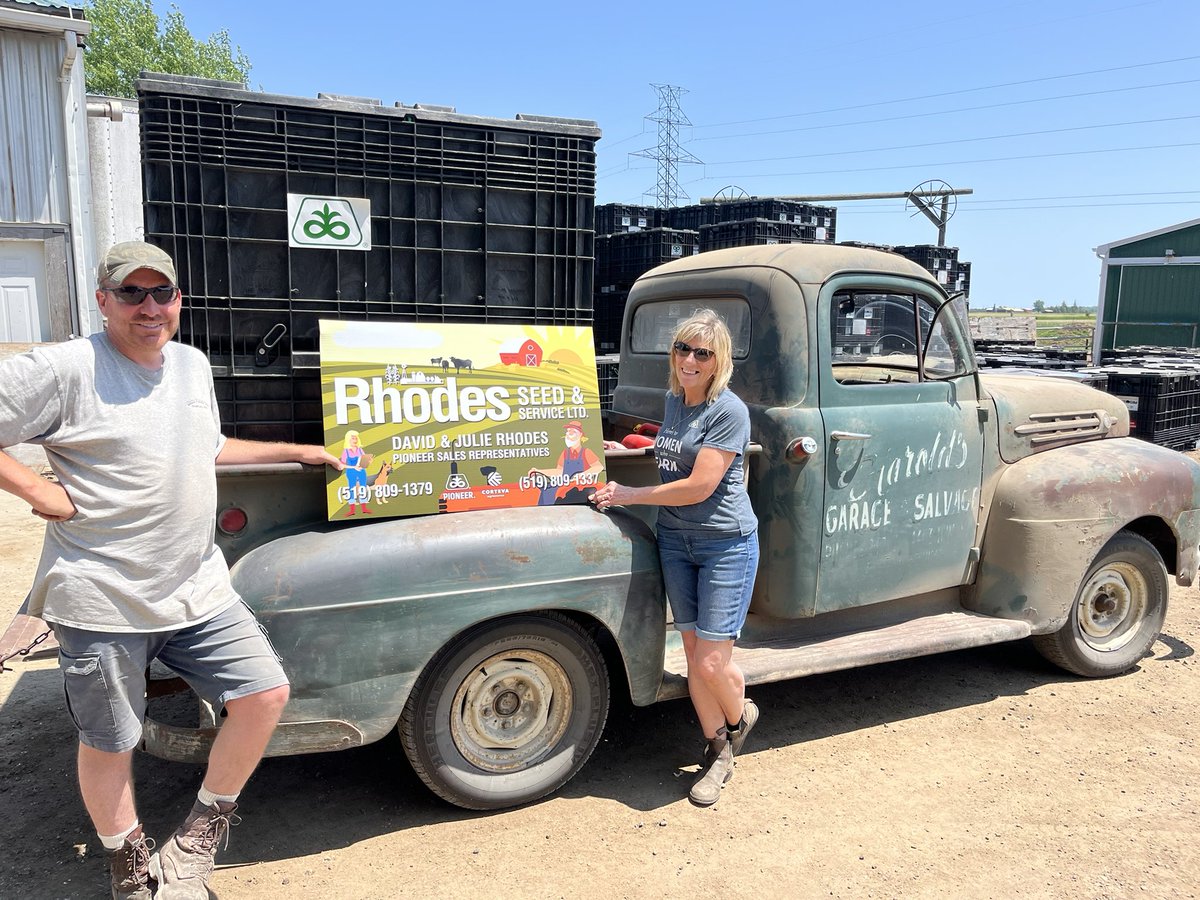 Loves to drive his old truck.  What a great day to return empty pro boxes.  #Rhodes Seed &amp;service Ltd