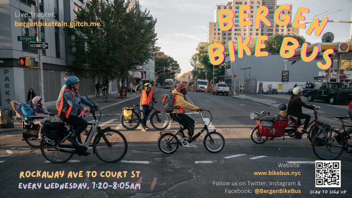Hi y'all! Did you all enjoy the long weekend? Our countdown continues - FOUR more #BikeBus Wednesdays! ✨Tomorrow is going to be a beautiful day 🥳 & we're so excited to ride together! 

See ya tomorrow! ☀️

#BergenBikeBus #bikeNYC #StreetsforAll #Sustainability #RethinkMobility